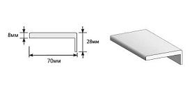 Наличник Т Прямоугольный для дверей Браво, Bianco Veralinga (для складных дверей)
